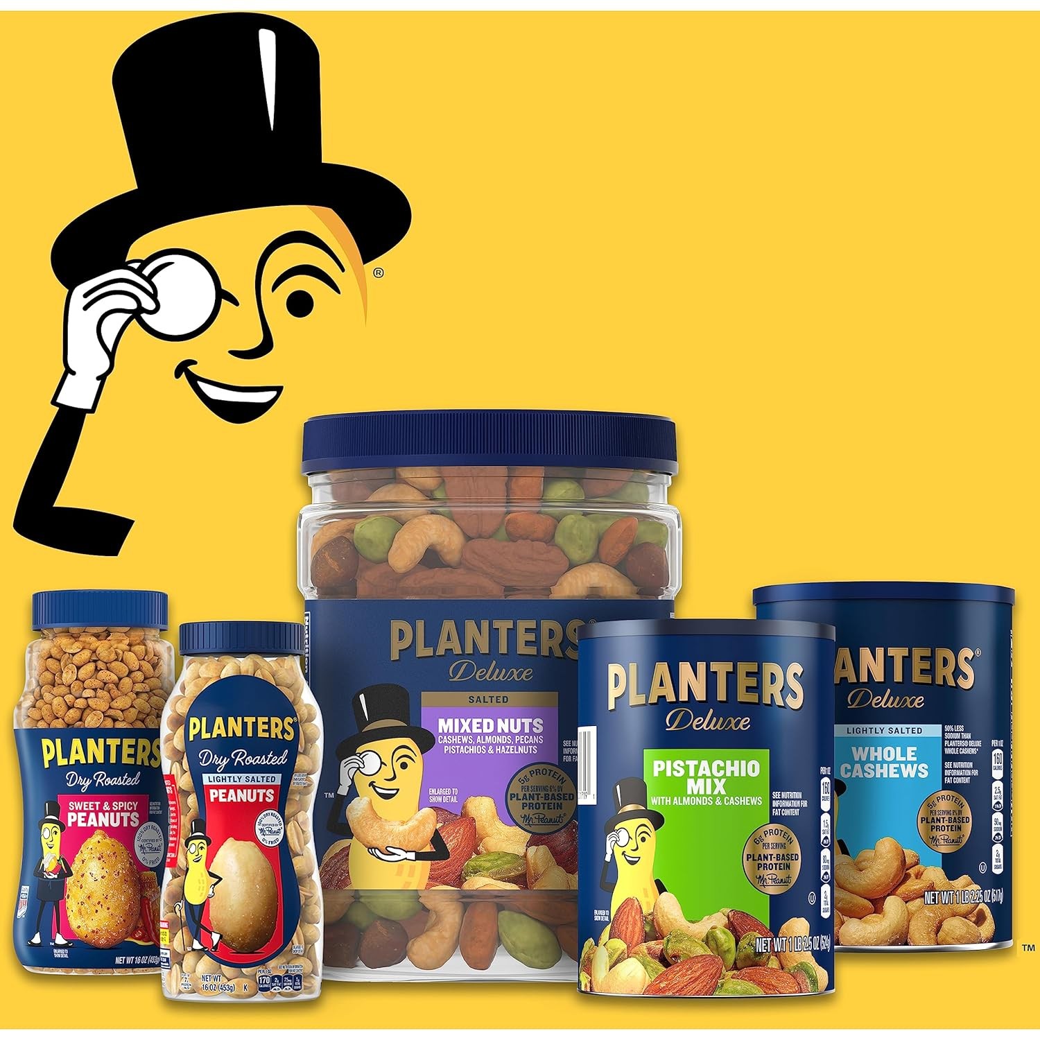 PLANTERS Salted Cashew Halves & Pieces, Party Snacks, 8 Ounce (Pack of 1)