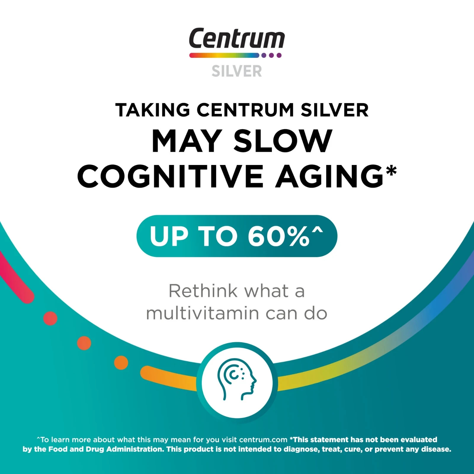 Centrum Silver Men 50+ Multivitamin with B & D3, 100 Count Daily Supplements