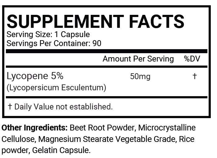 Lycopene 50mg Prostate Health Support Supplement