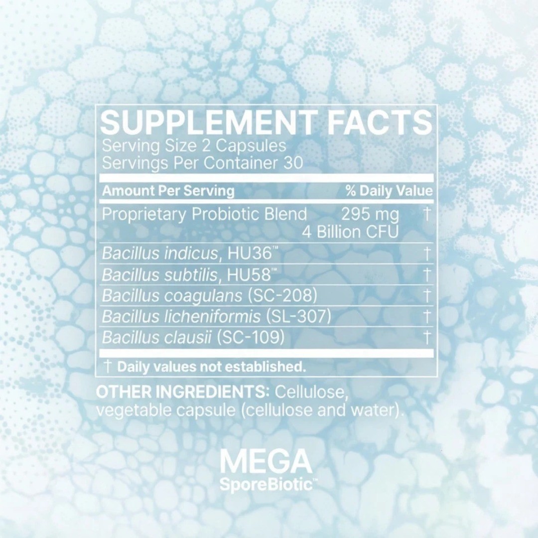 3PACKS Mega Sporebiotic 60 Capsules Microbiome Labs, probiotic supplement