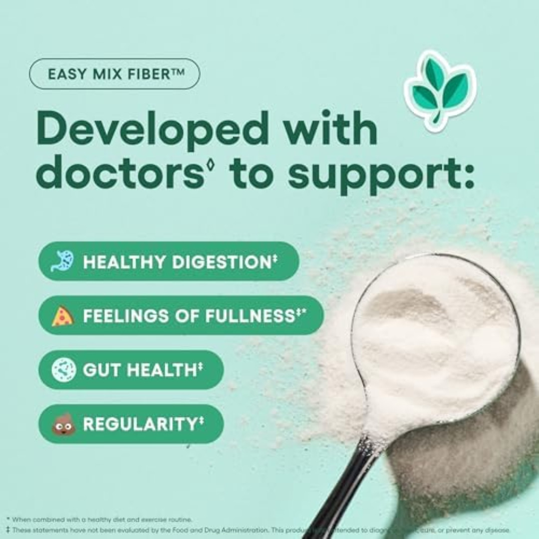 Physician’s CHOICE Easy Mix Fiber for Digestive Health & Regularity – No Grit, S