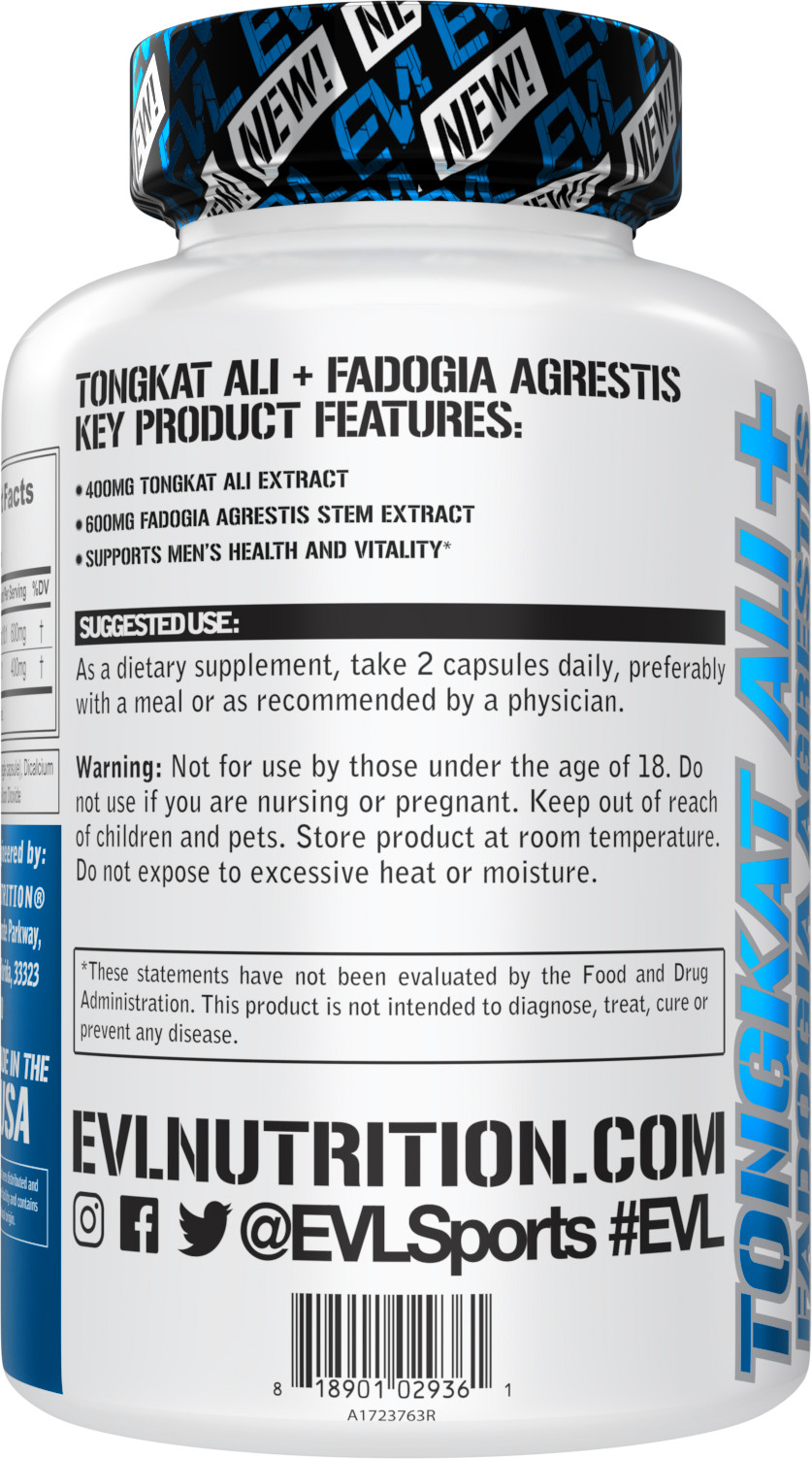 Evlution Nutrition Tongkat + Fadogia Agrestis – Men’s Vitality – 30 Servings