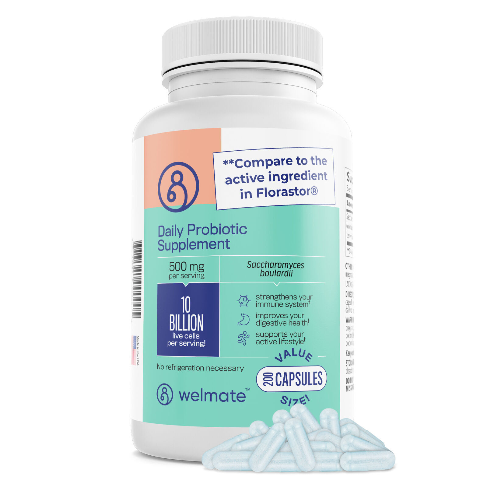 Daily Probiotic | Saccharomyces Boulardii | 200 Ct | Strengthens Immune System