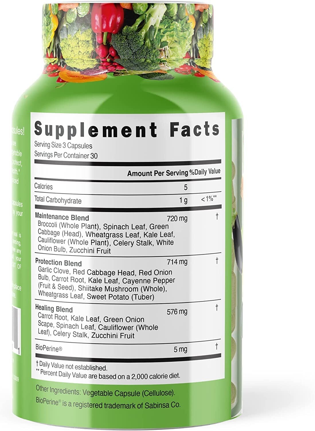 360 Caps Fruits & Veggies – 180 Fruit and 180 Veg (Compare to Balance of Nature)