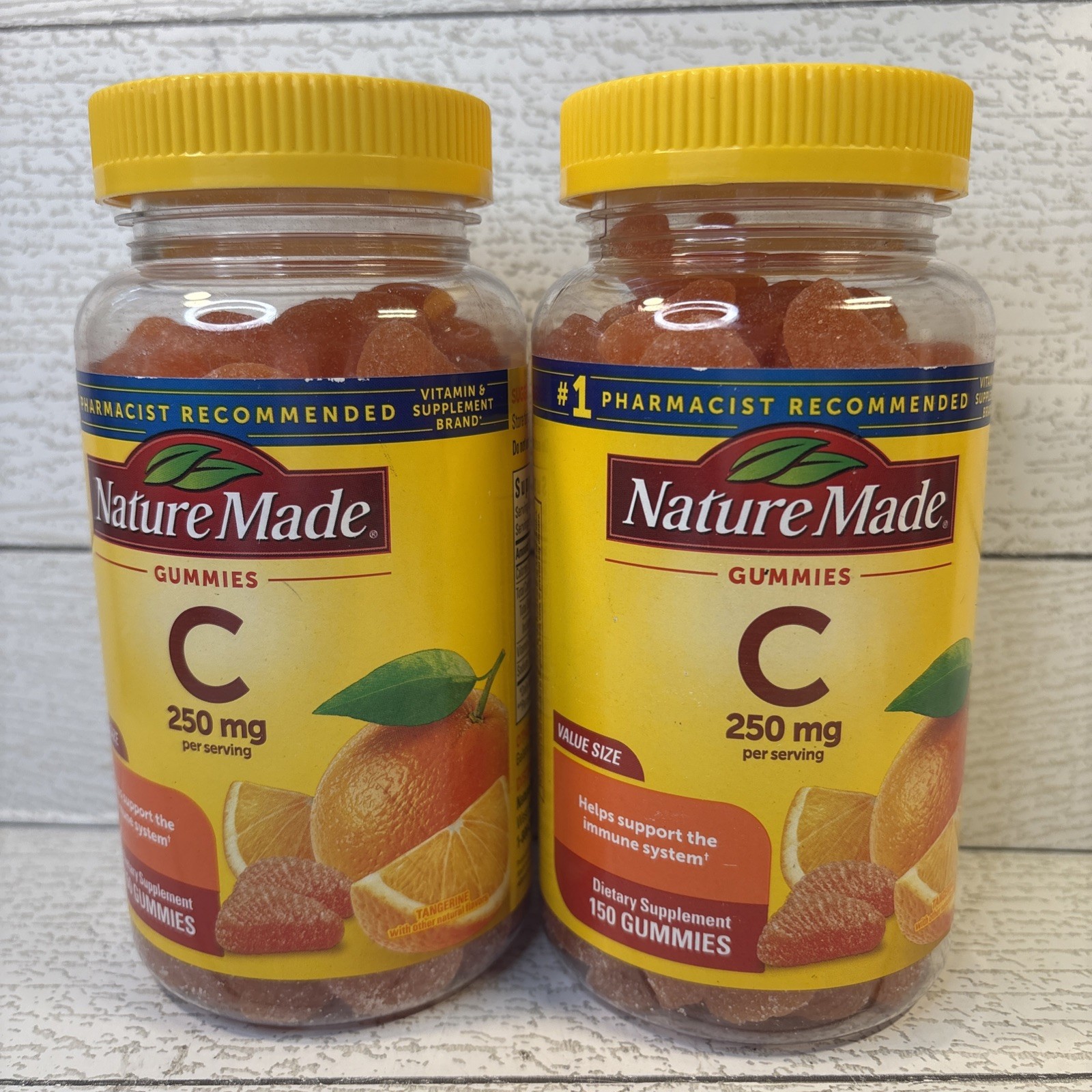 2 Nature Made Gummies Vitamin C 250mg 150 Gummies Each Bottle Exp. 01-2028