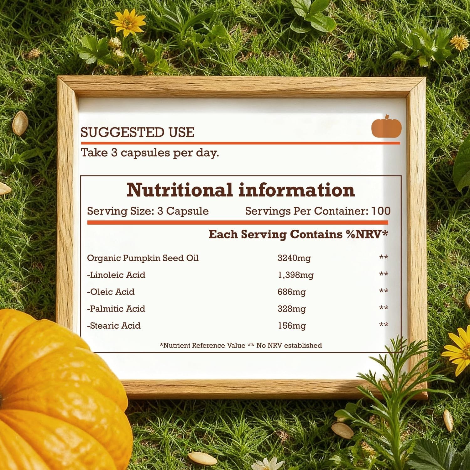 Pumpkin Seed Oil Capsules with Saw Palmetto 3240mg 300 Softgels Cold Pressed