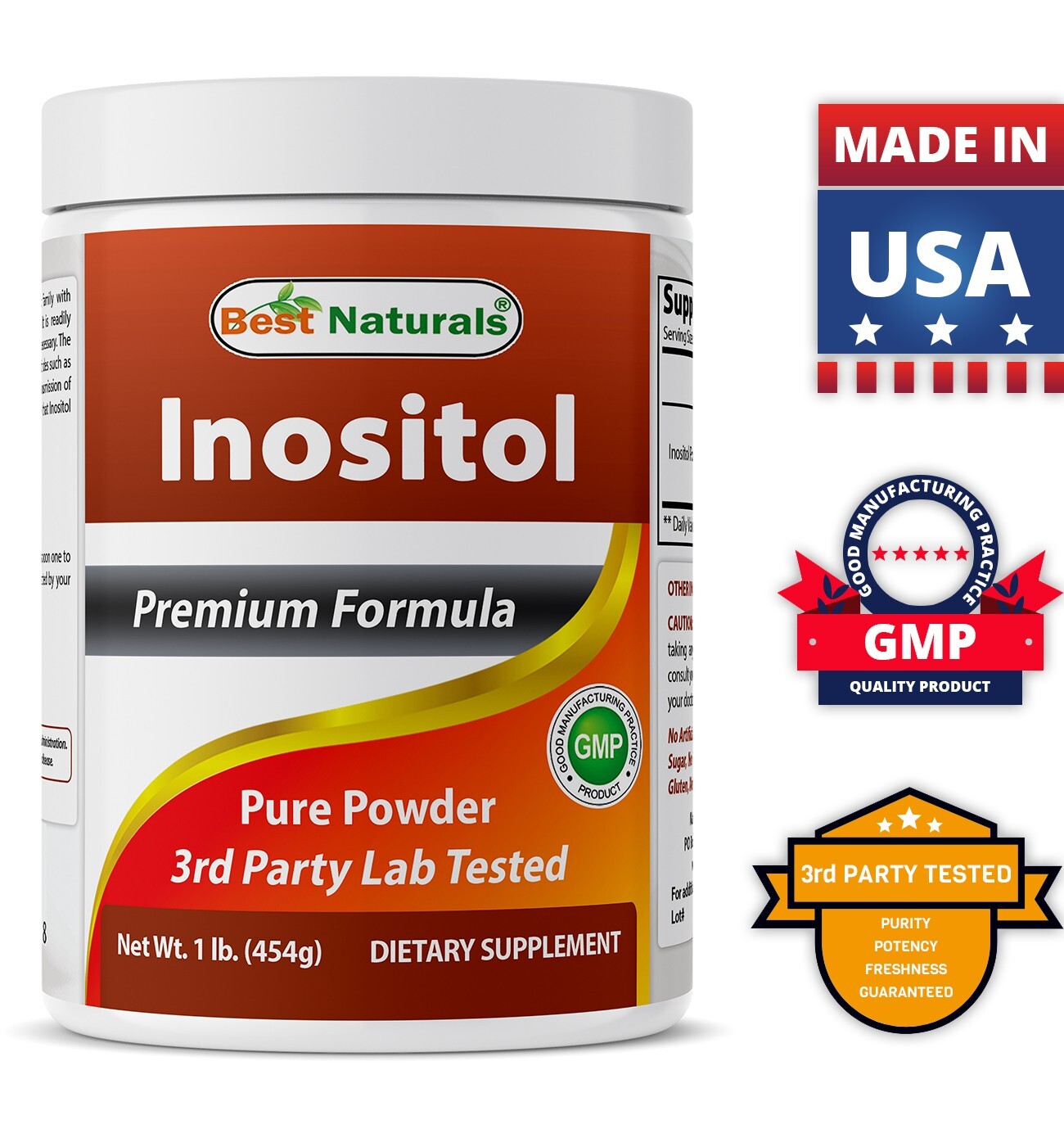 Best Naturals Inositol 1 Lb Powder (Vitamin B8)