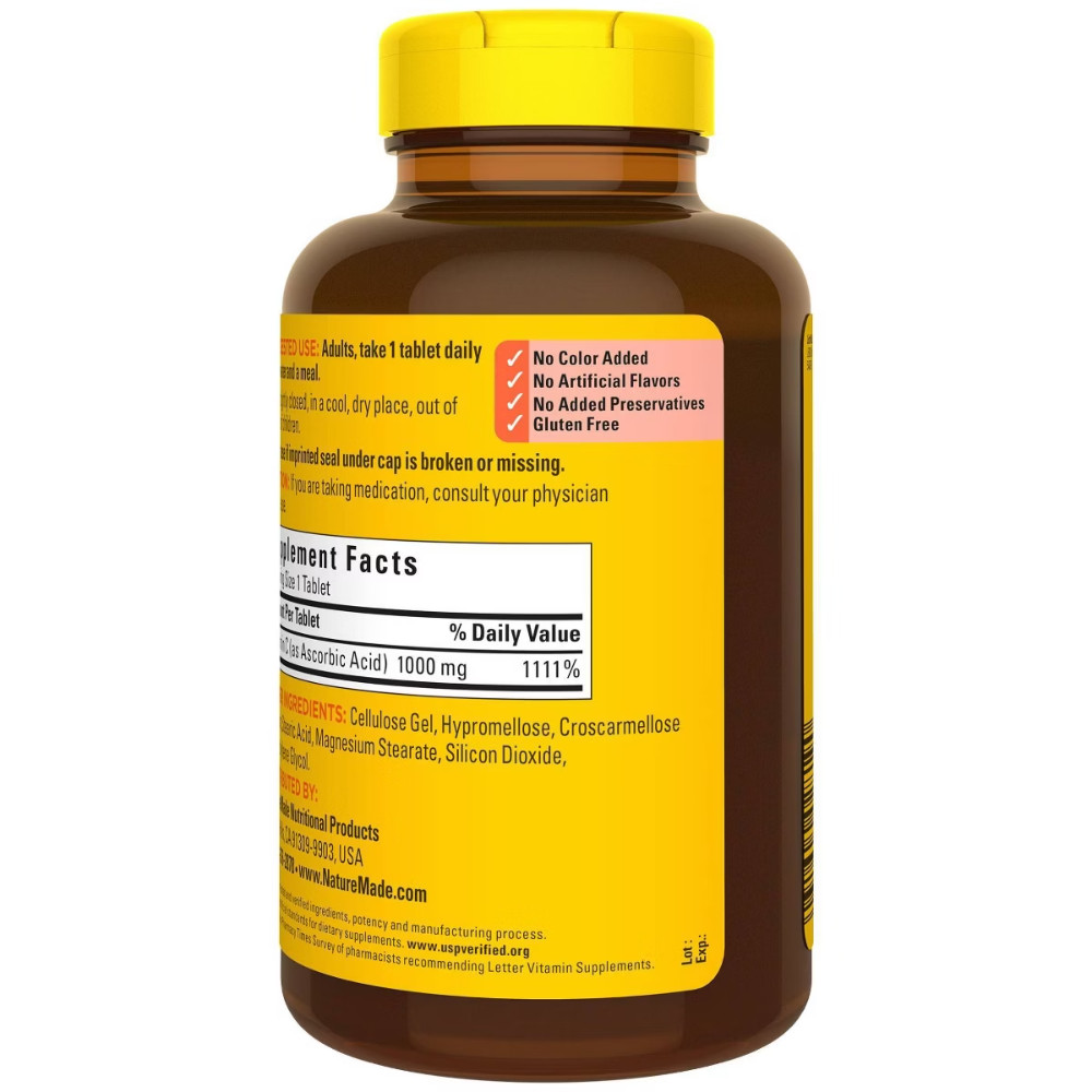 Nature Made Vitamin C 1000mg Immune Support Supplement Tablets