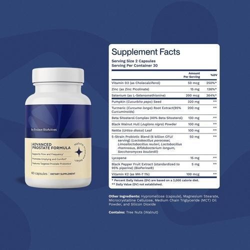 3x Enclave BioActives Protaflo Prostate Formula 60 Capsules D3 Zinc Supplements