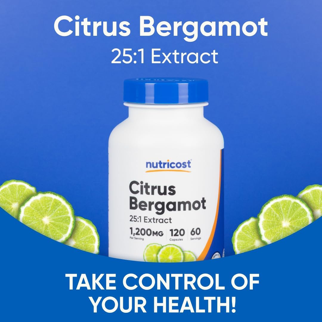 Nutricost Citrus Bergamot Capsules 1200mg 120 Ct