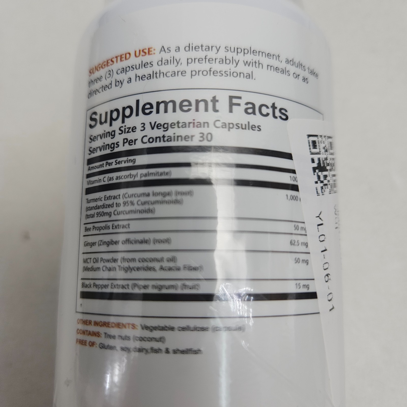 BioRoot Labs Turmeric Curcumin Supplement 1,000mg 95% Curcuminoids 90 pills NEW
