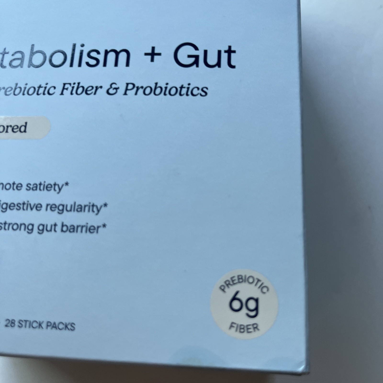Zenwise Metabolism + Gut Daily Prebiotic Fiber & Probiotics 28 Stick Packs – New