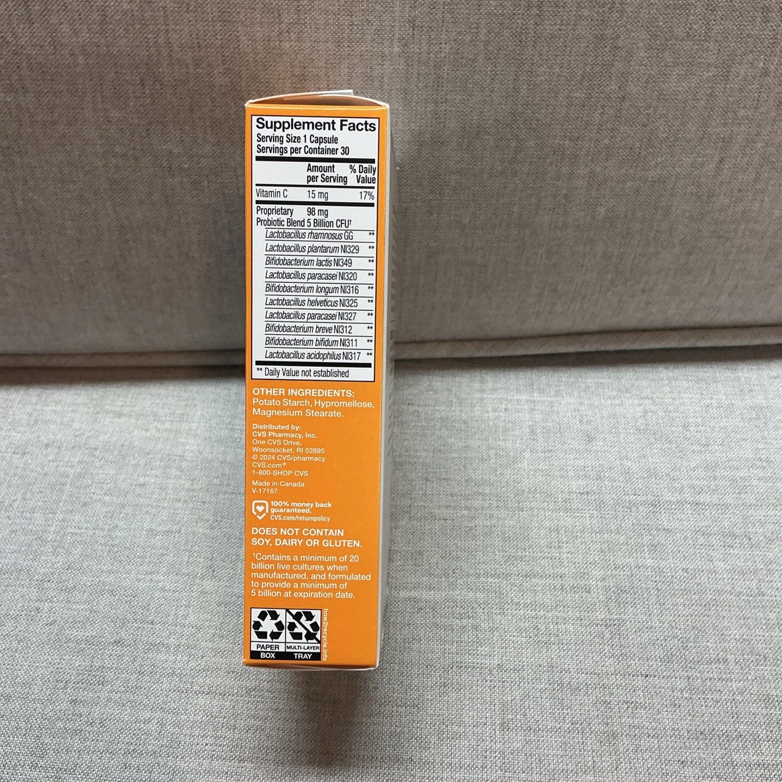 CVS Premium Care Extra Strength Probiotic 30 Vegetable Capsules EXP 06/2027