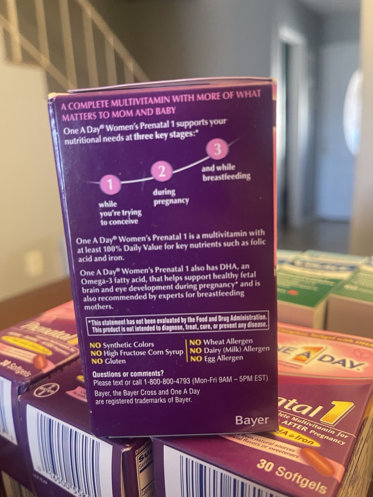 One A Day Prenatal 1 Multivitamin Supplement 30 Softgels EXPIRES 06/2026