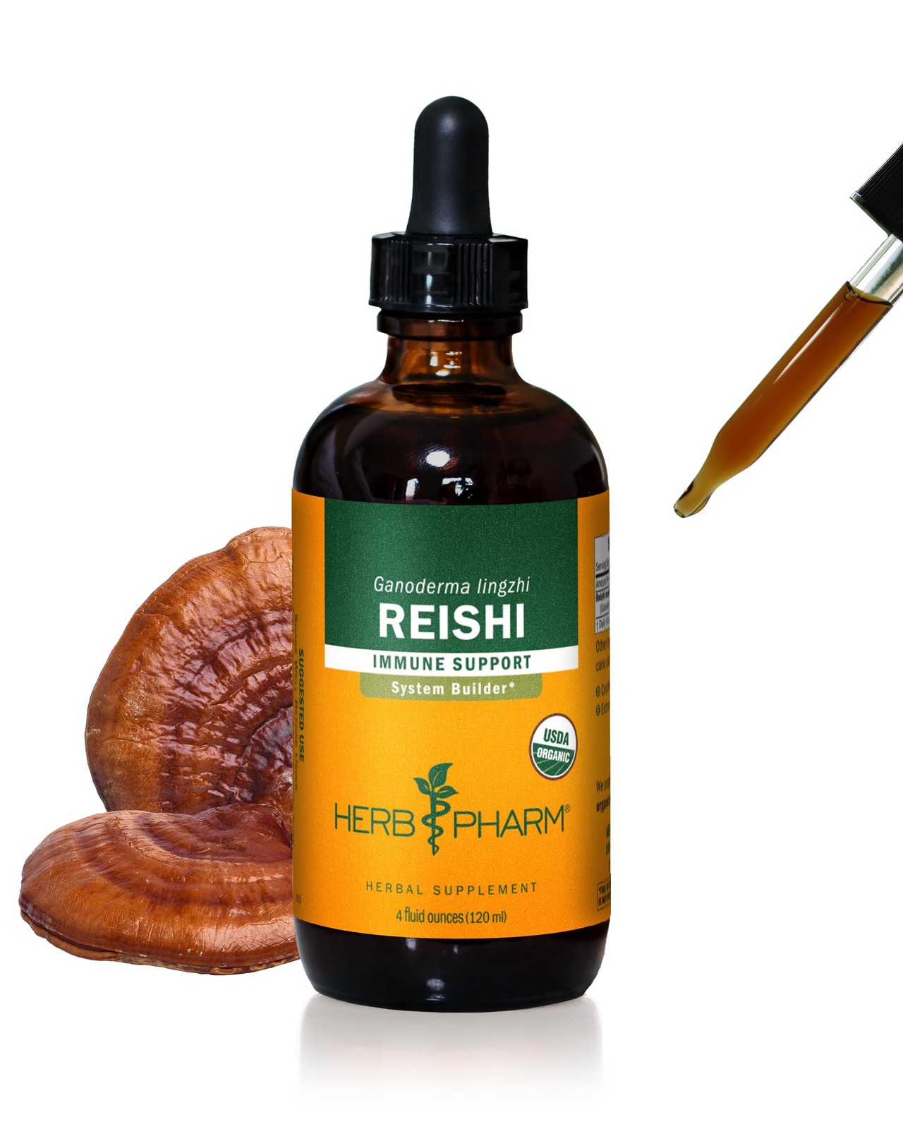 Herb Pharm Reishi Mushroom Liquid Extract Drops Immune System Builder 4 Oz