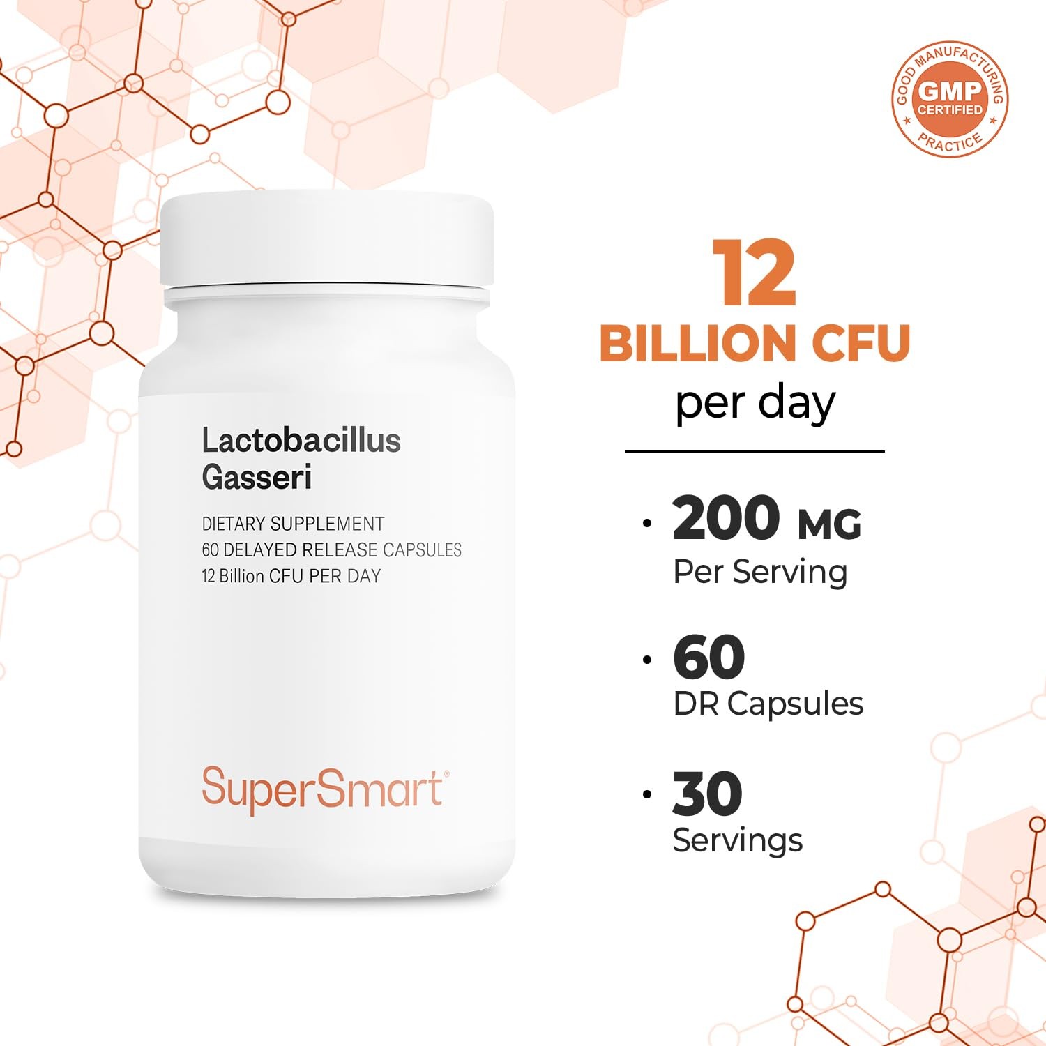 – Lactobacillus Gasseri 12 Billion CFU per Day – Probiotic Supplement | Non-G…