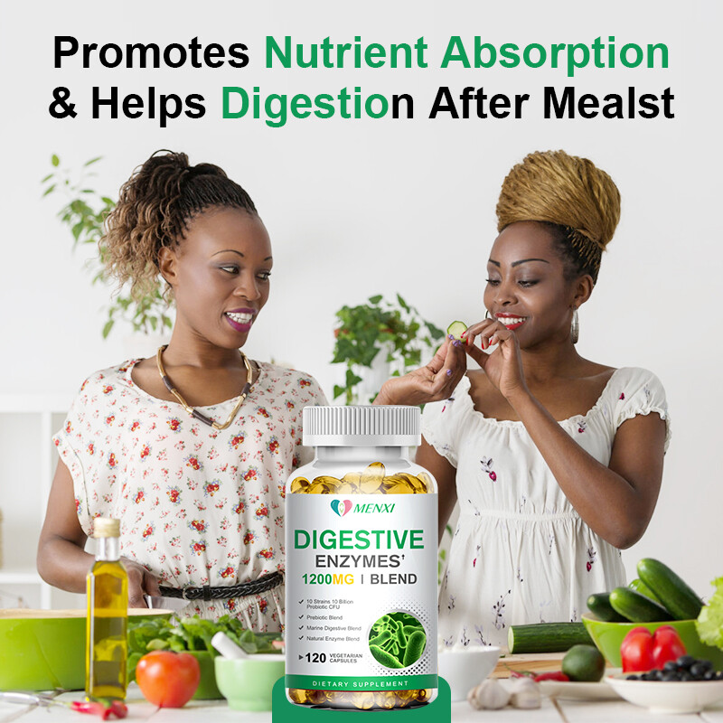 Digestive Enzymes Prebiotic & Probiotics Constipation Bloating Relief 120 Caps