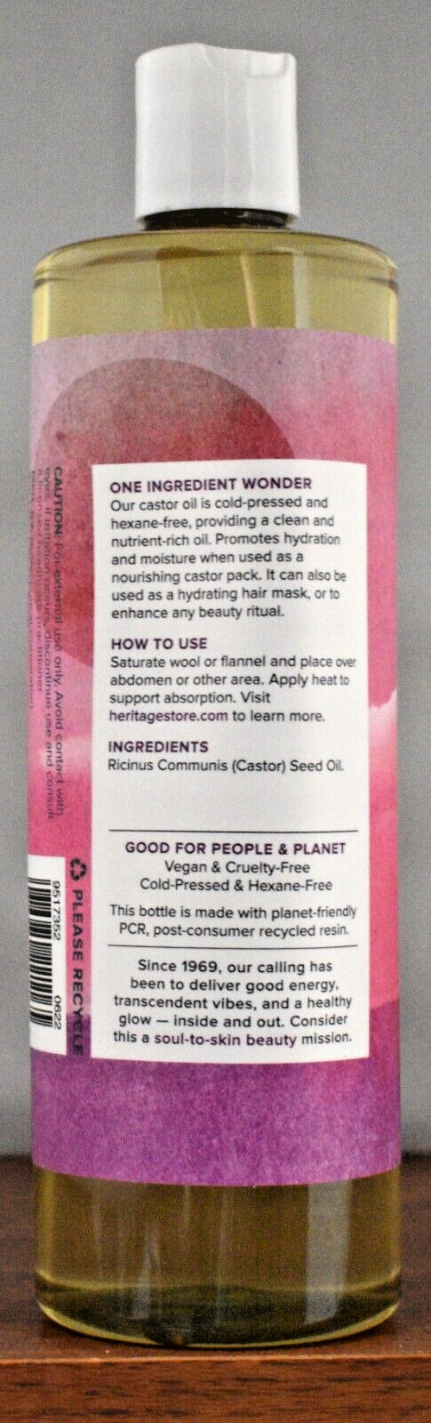 Castor Oil Heritage Store Castor Oil 16 fl oz