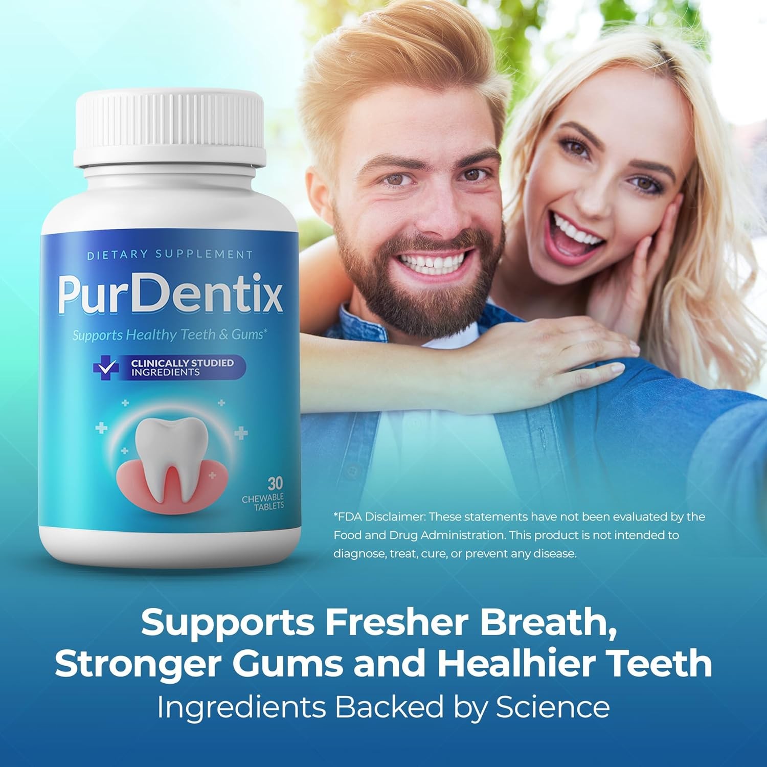 Oral Health Probiotic Chewable Tablets – Supports dental health and fresh breath
