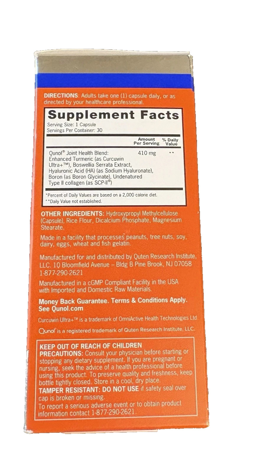 Qunol Joint Health with Turmeric and Collagen 30 Capsules, EXP 02/2026+