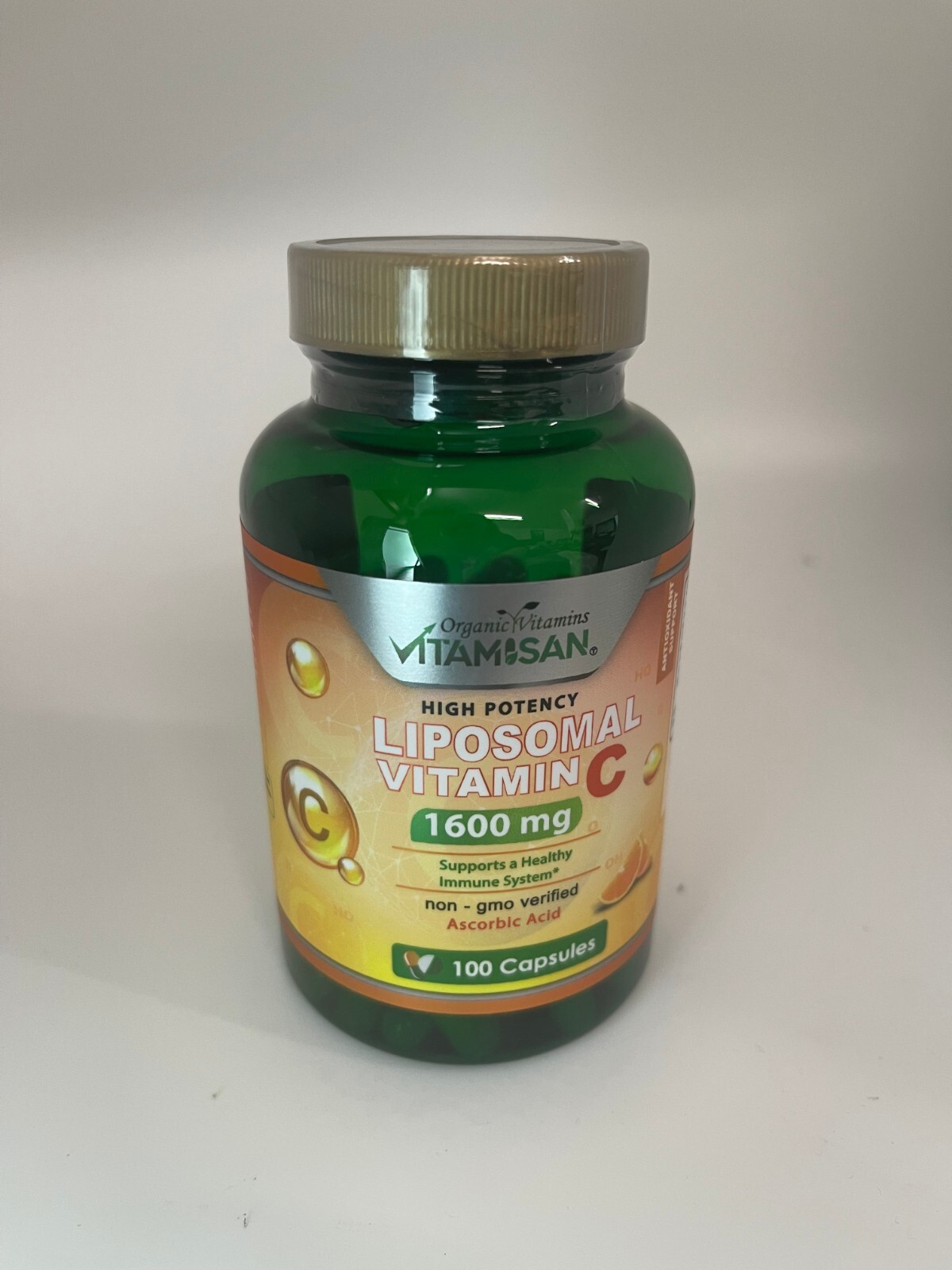 Vitamin C 1600mg 200 capsules Liposomal HIgh Ascorbic Acid vitamina C 2 bottles
