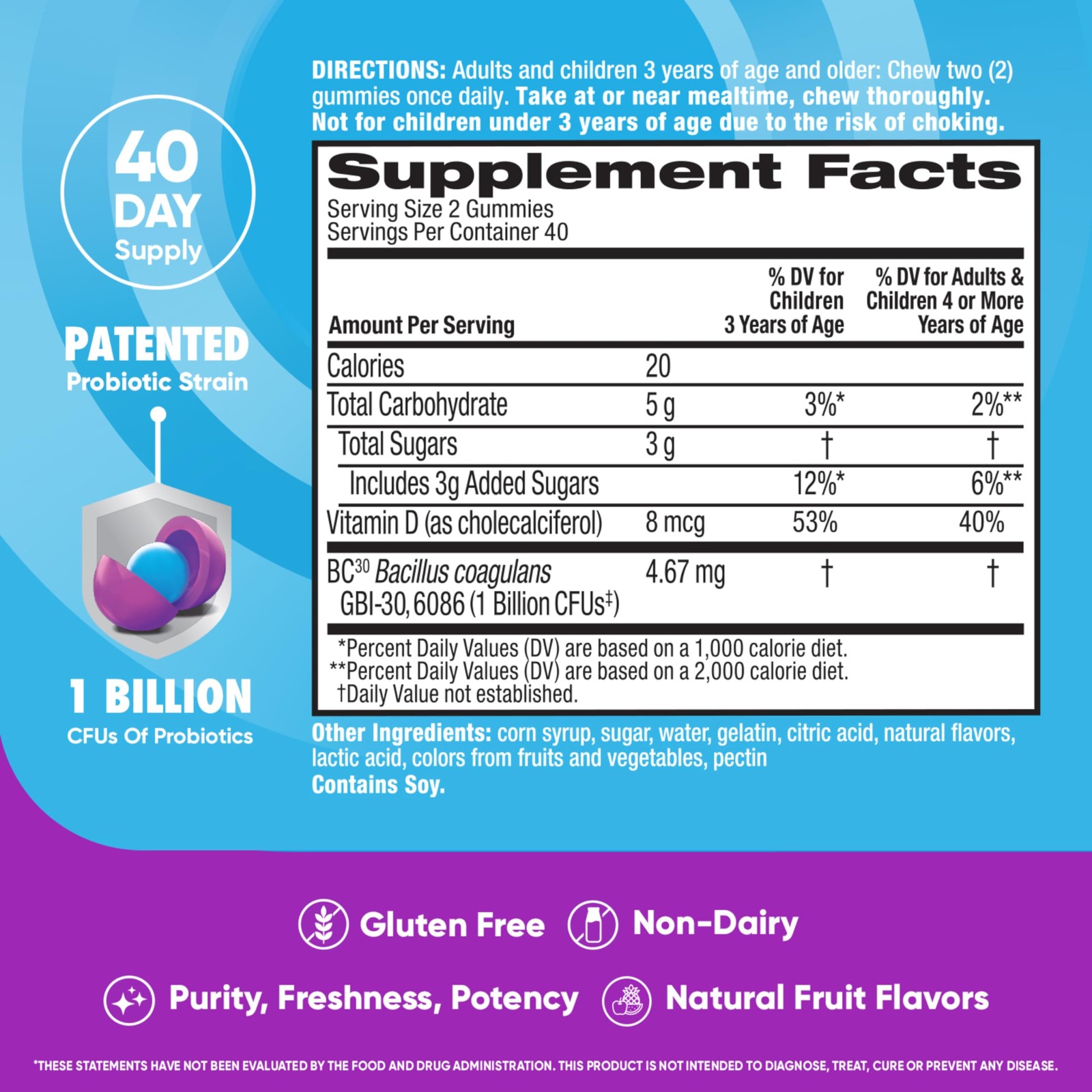 2 PACK Digestive Advantage Probiotics*02/2027*Gummies, 80ct each