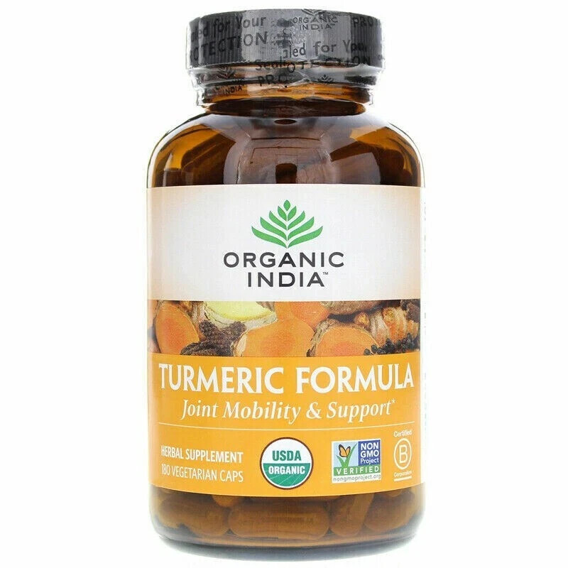 180 Veg. Caps. ORGANIC INDIA TURMERIC FORMULA 180 Caps EXP – 06/2027