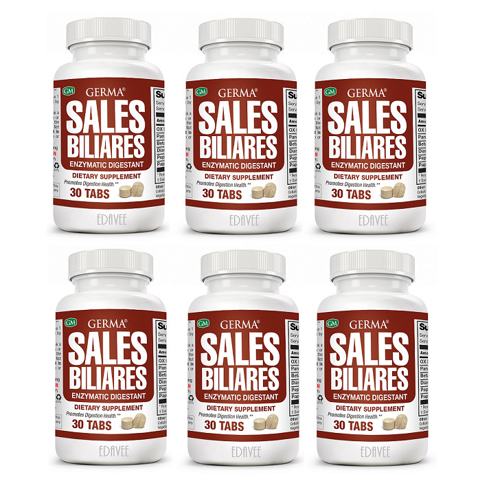 Sales Biliares Digestive Enzymes Ox Bile Pancreatin Enzimas Digestivas Germa 6pk