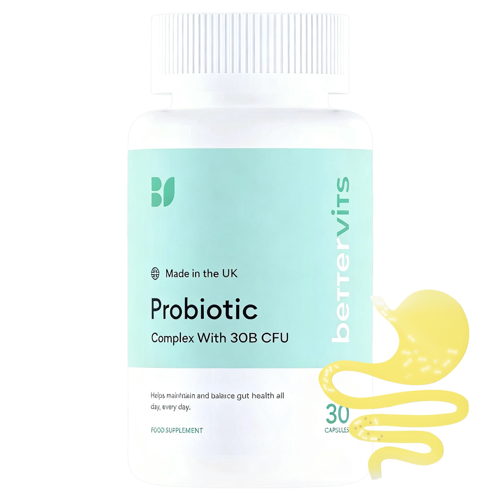 Complex Probiotic Bettervits – Gut Health – 30B CFU – Best Gut Health Supplement