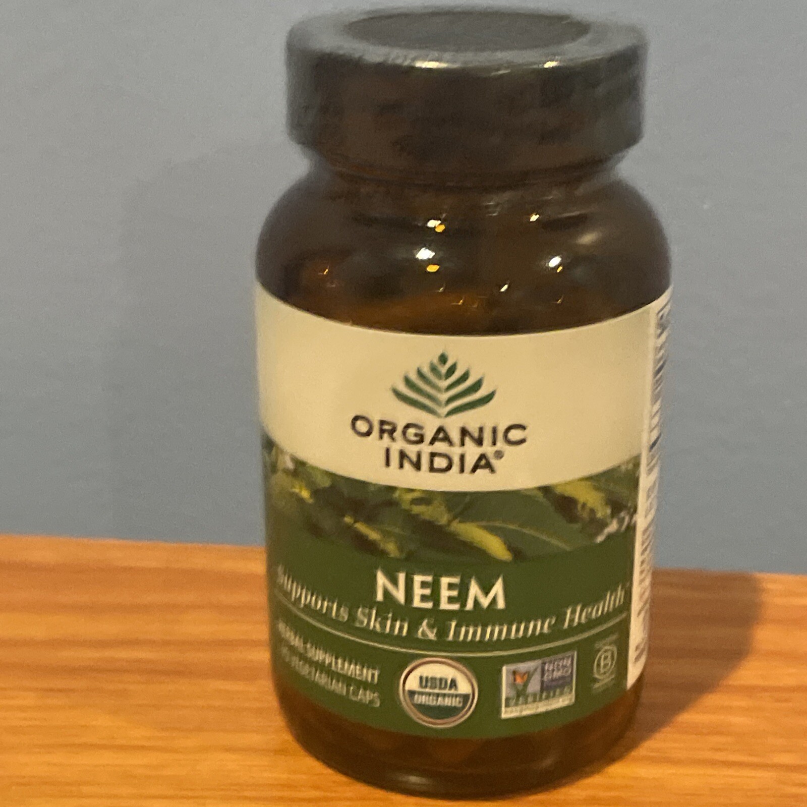 Organic India Organic Neem 90 Veg Caps Gluten-Free, Kosher, Non-GMO, Organic|
