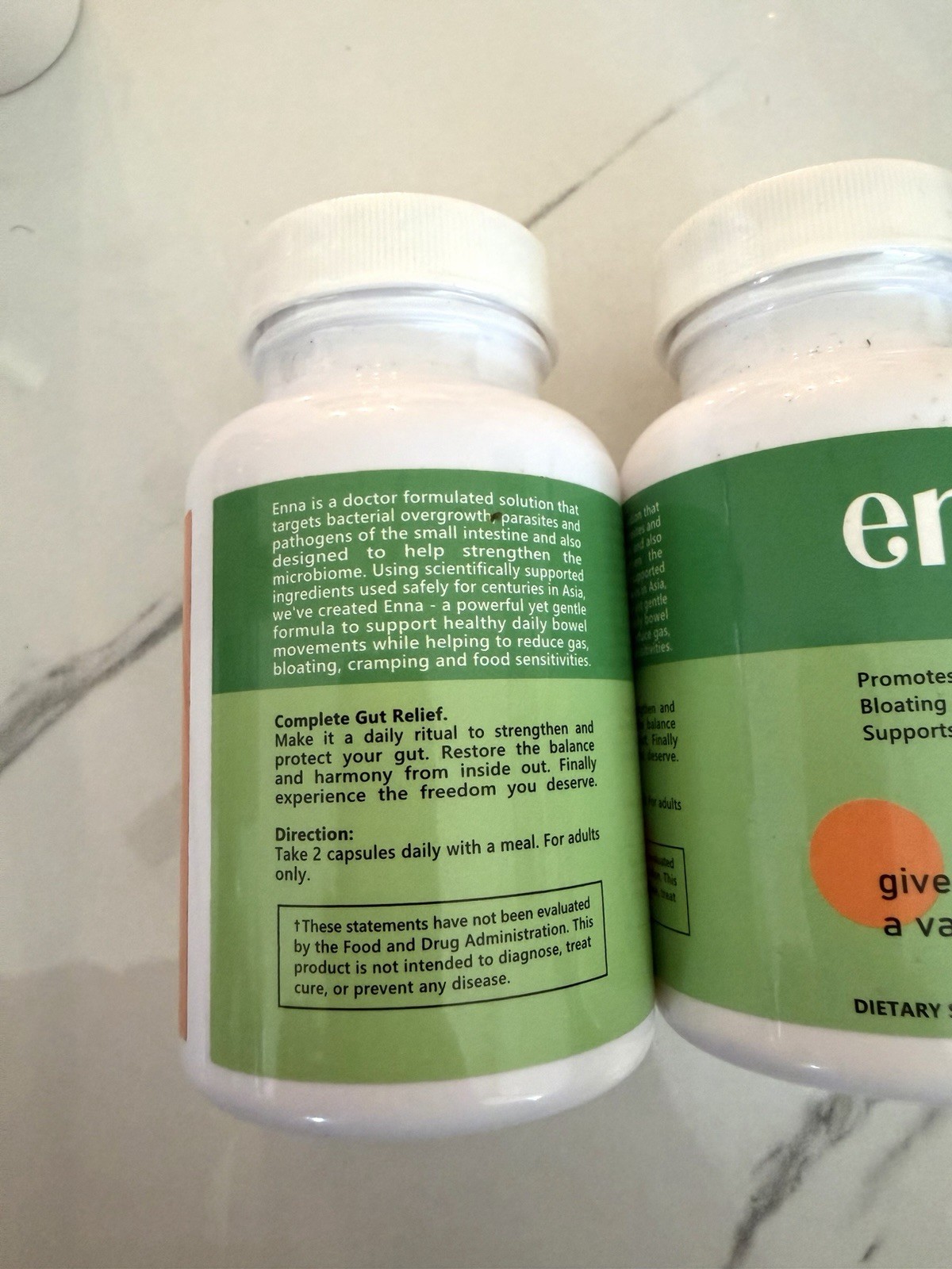 2 PACK Emma Gut Health Supplement – 60 Cap -Relief from Gas & Bloating Exp 11/27