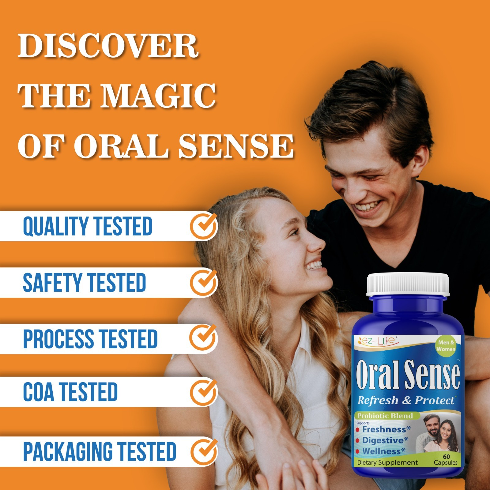Oral Probiotics for Mouth Bad Breath for Adults & Gum Support | Fresh Breath 60c