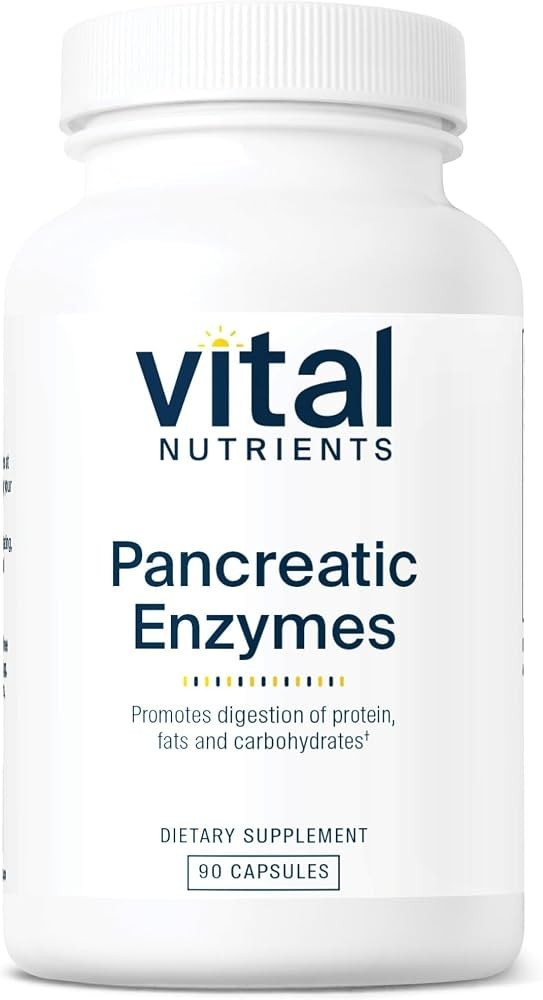 Vital Nutrients Pancreatic Enzymes 1000 mg Full Strength Capsules