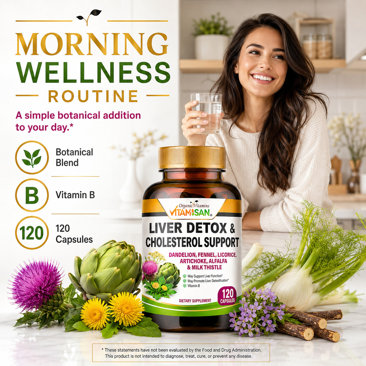 #1 Tablets liver clean health support fat naturals detox cleanse 120 cap