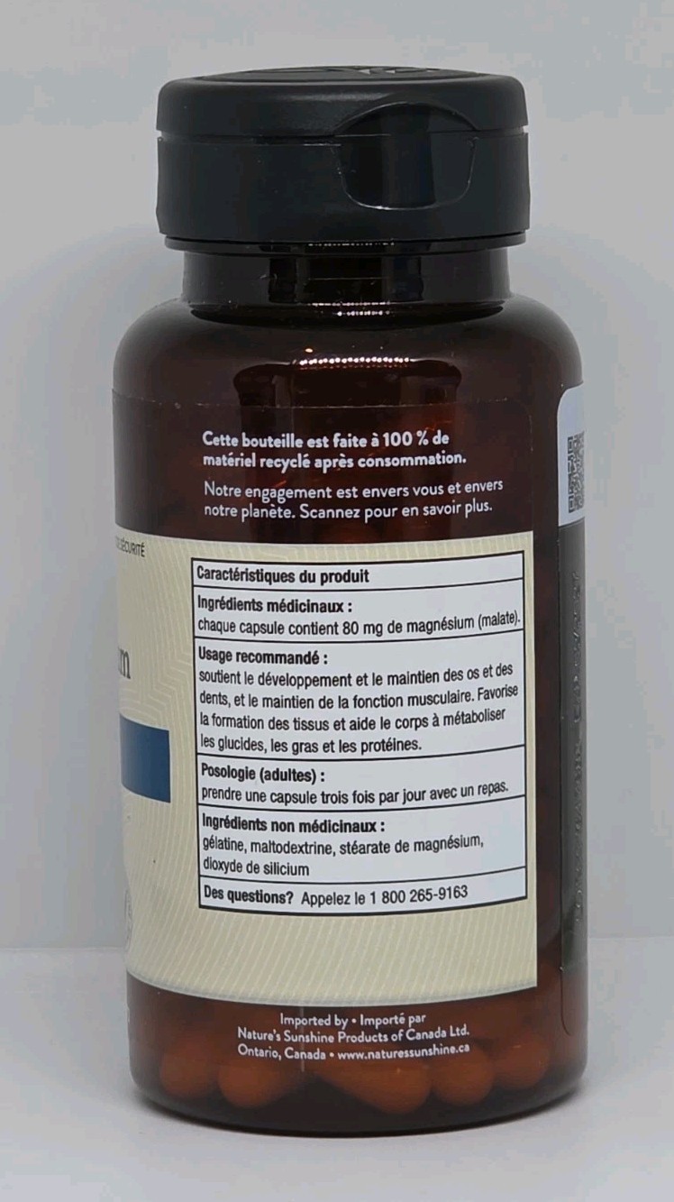 Natures Sunshine Magnesium Malate 180 Tablets New Sealed Bottle Exp. 02/2027
