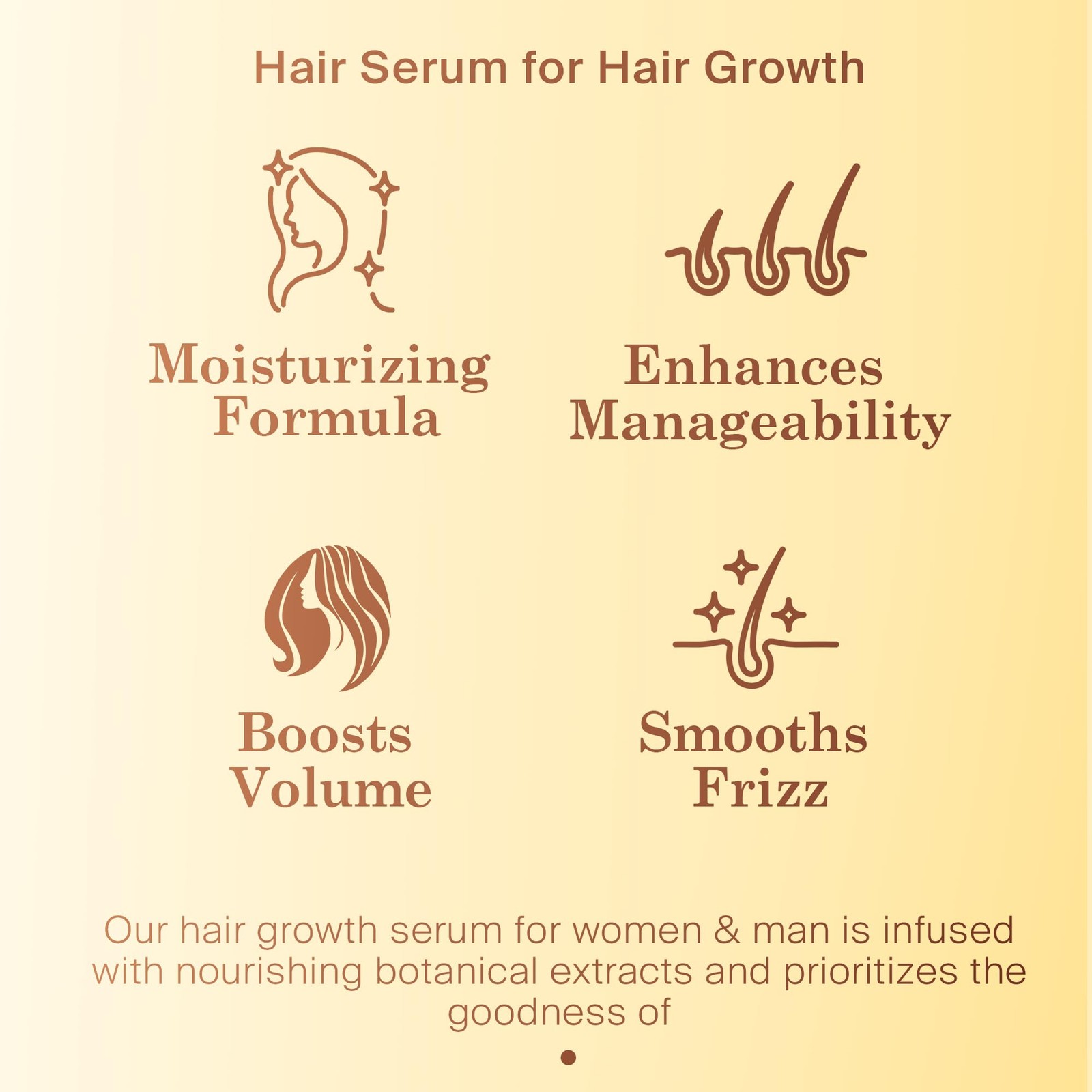INFINA ESSENTIALS Peptide Hair Serum for Growth Men 2 Fl Oz (Pack of 1)