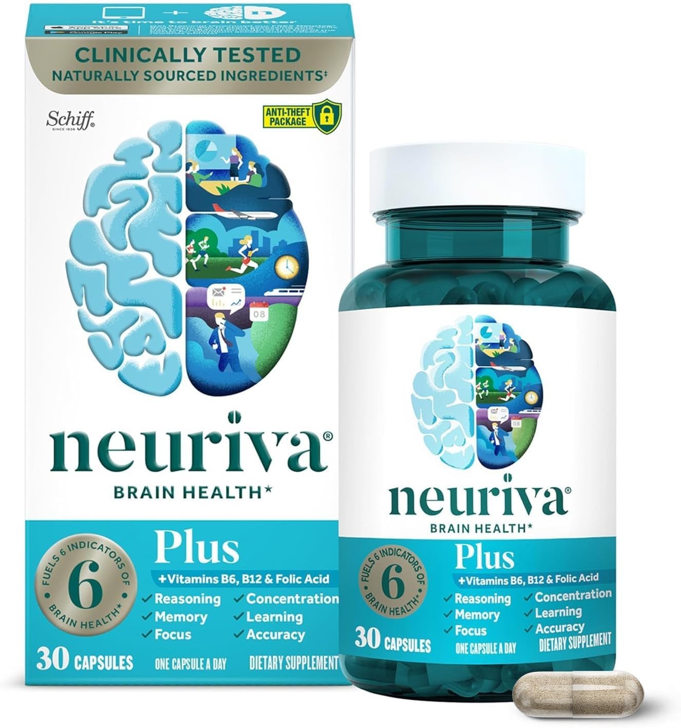 Schiff Neuriva Plus Brain Performance 30 Capsules Exp 10/27
