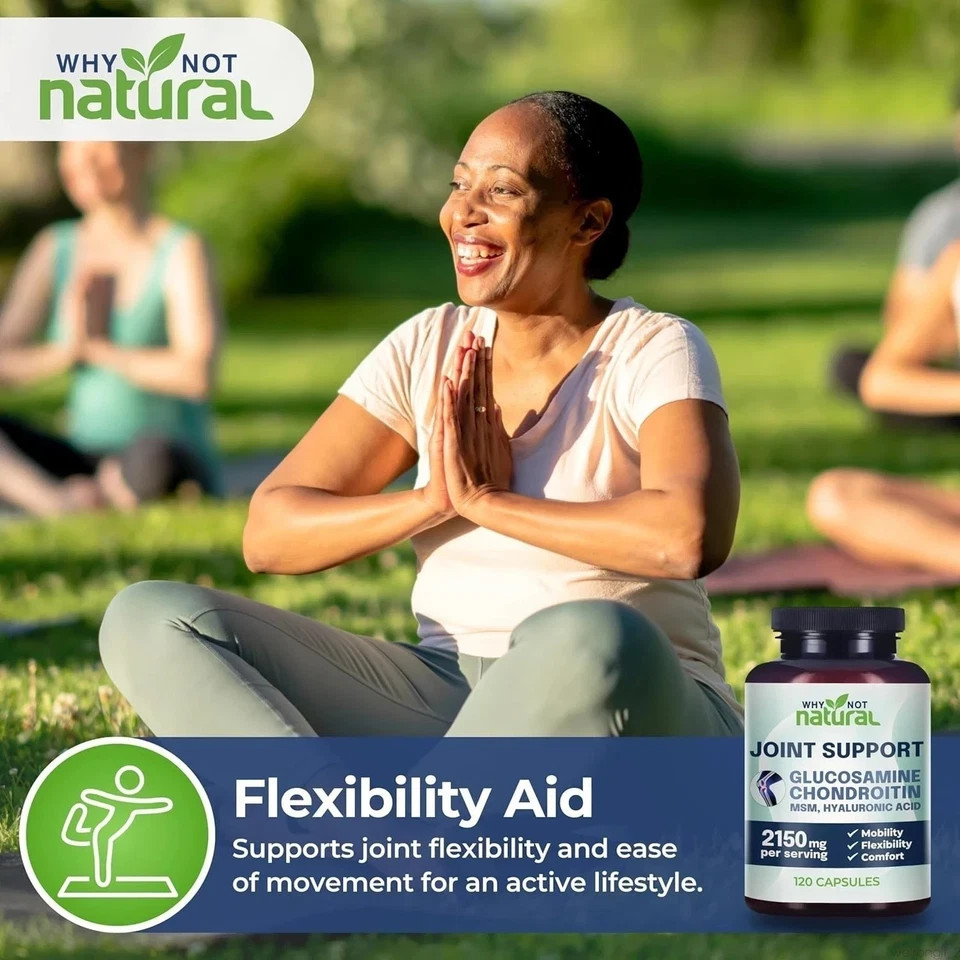 Why Not Natural Glucosamine Chondroitin MSM Joint Support Supplements – 360 Caps