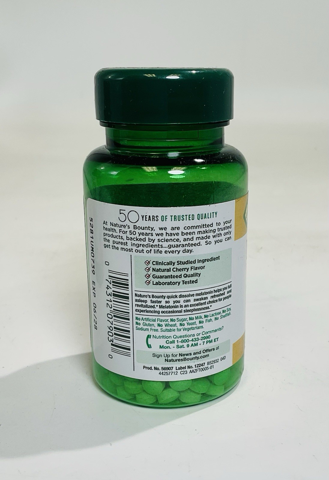 2 Pack – Nature’s Bounty – Melatonin Quick Dissolve Cherry 3mg *EXP 06/2028*