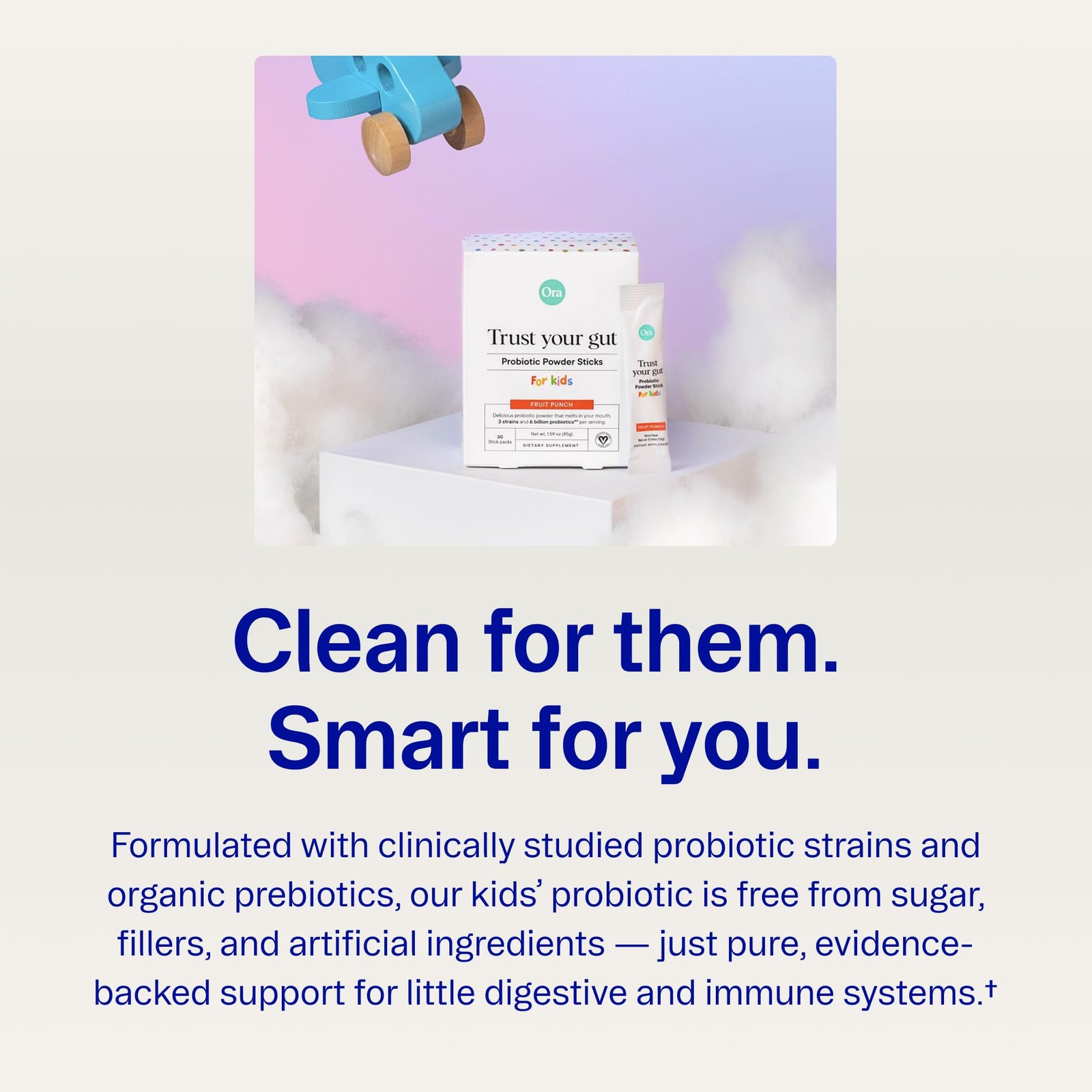 Ora Organic Probiotic Pixies with Prebiotics for Kids Vegan Probiotics for D…