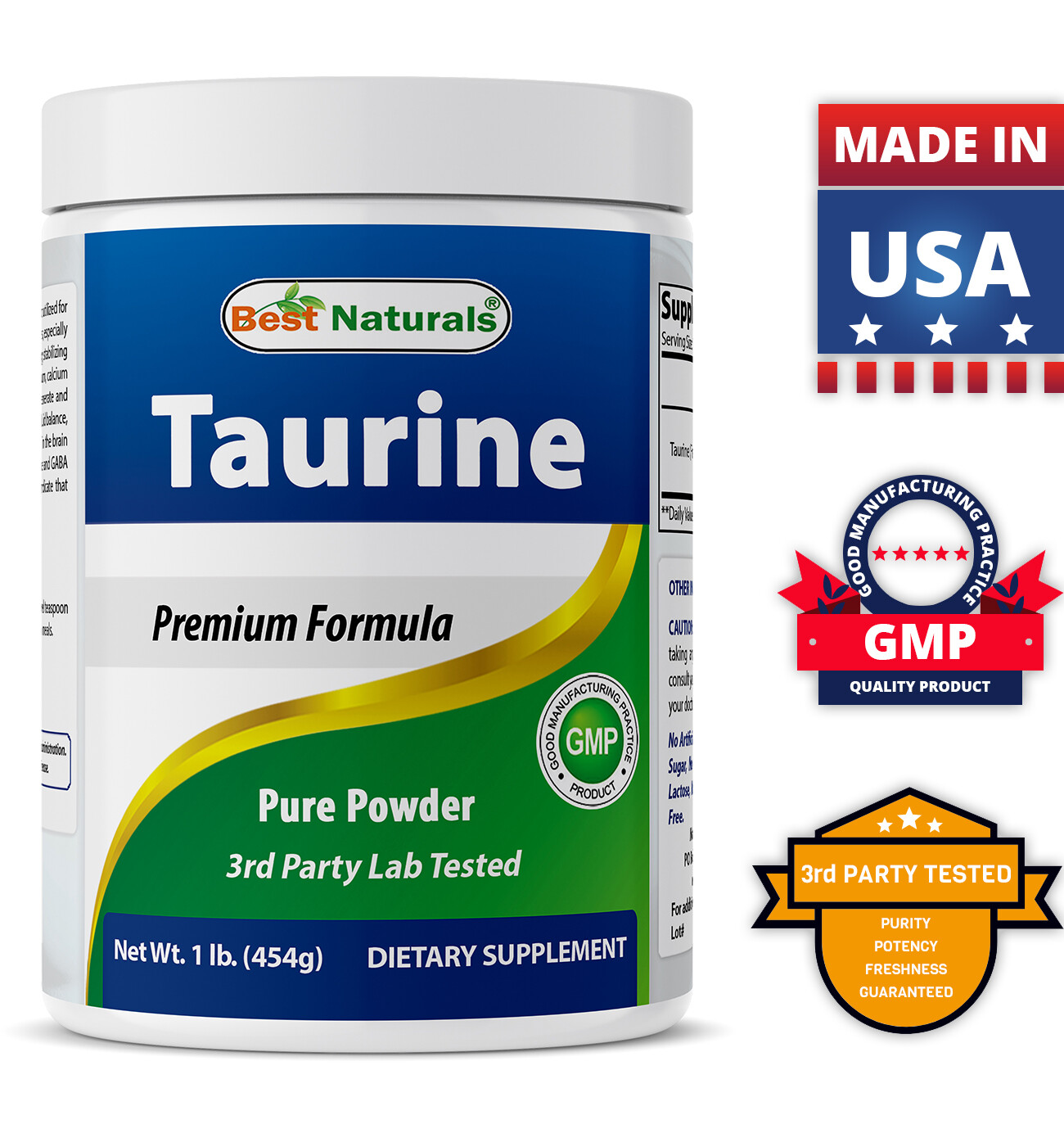 Best Naturals Taurine Powder 1 Lb