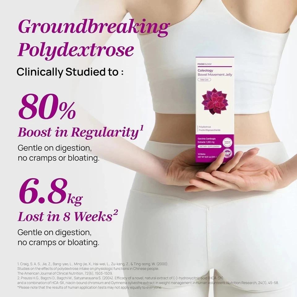 3PCS FOODOLOGY Coleology Bowel Movement (Grape & Prune) 10 Sticks