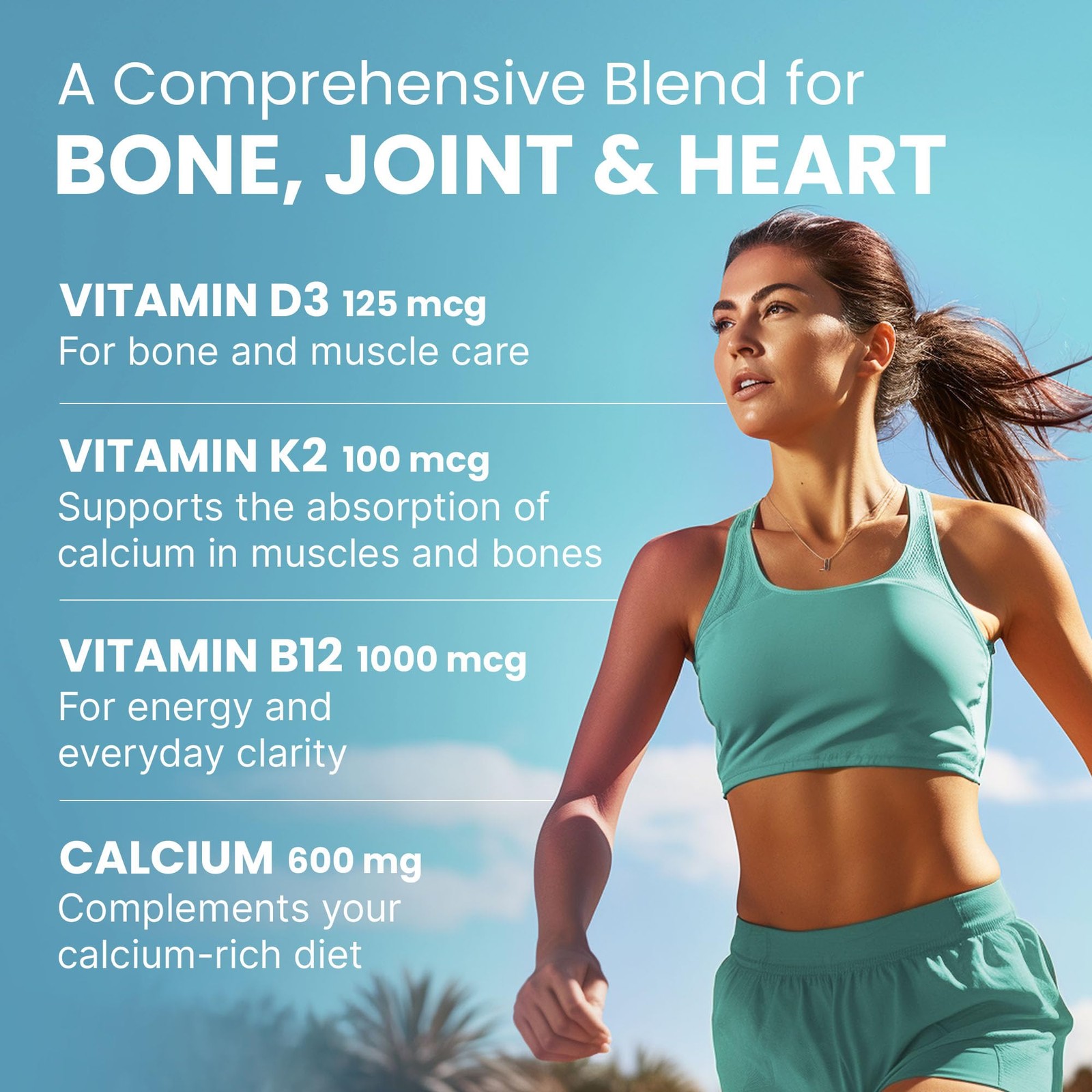 4-in-1 Calcium Supplements for Women & Men – Calcium Citrate with D3 K2 Vitam…
