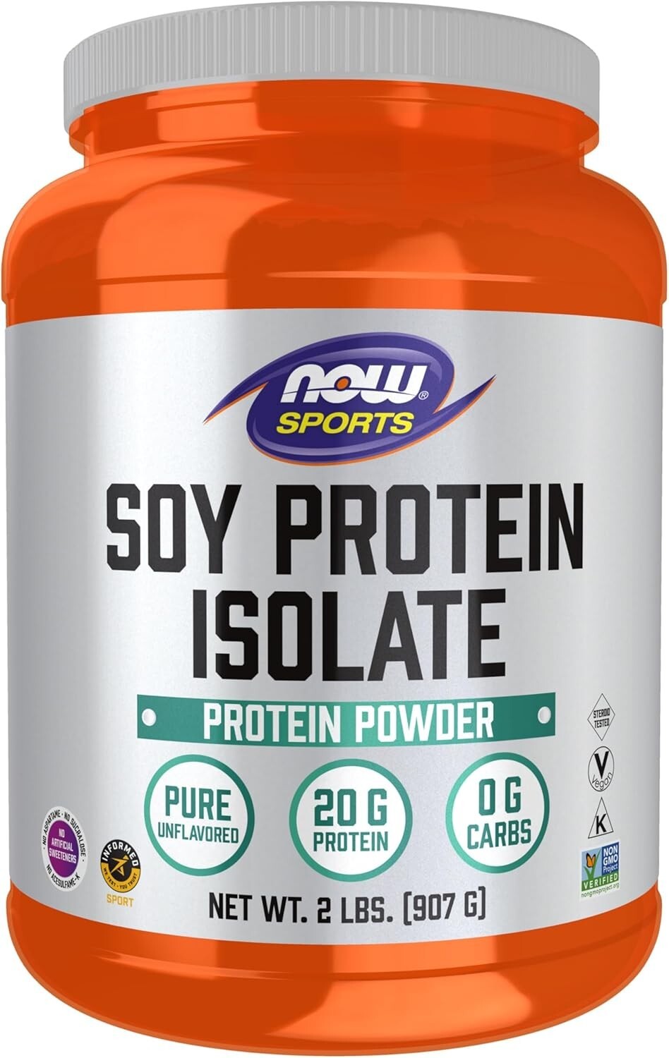 NOW Foods Soy Protein Isolate, Unflavored, 2 lb Powder