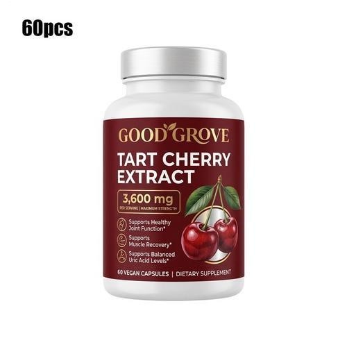 Good Grove Tart Cherry Extract Capsules 60 PCS, Non-GMO Vegan 3600mg