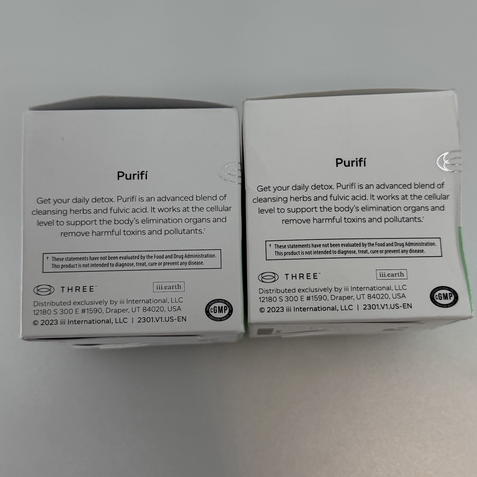 2 PACK Purifí Daily Whole-Body Detox Proactive Wellness Supplement Three iii