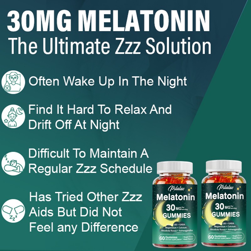 Melatonin 30mg – Sleep Aid, Relieve Stress & Anxiety – L-Theanine, Ashwagandha