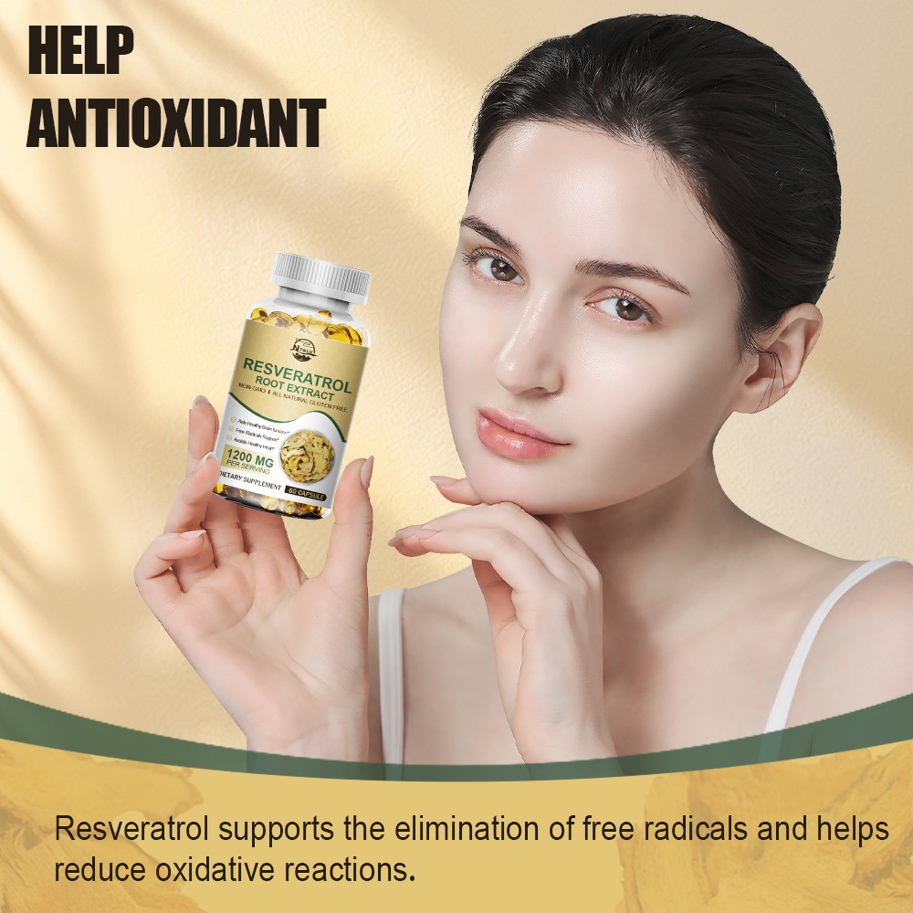 Resveratrol Capsules Maximum 1200 MG Strength Natural AntiAging Antioxidant Cap