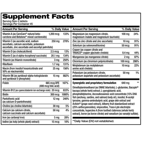 FOCUS Factor Dietary Supplement Nutrition for the Brain 180 Tablets EXP 07/2027