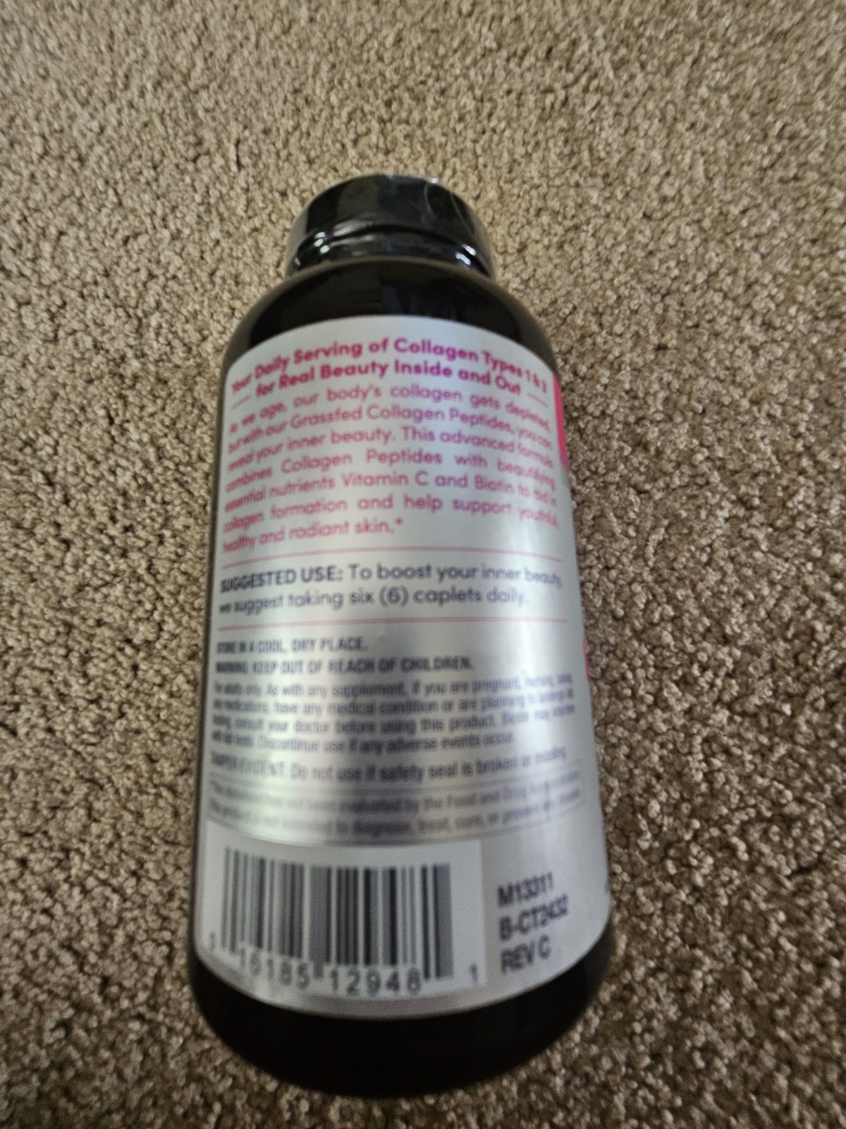 NeoCell Grassfed Collagen Peptides 6000mg Vitamin C Biotin 360 Caplets
